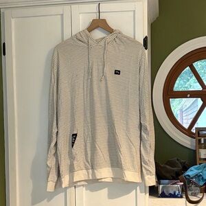 LRG Cream and Black Striped Hoodie